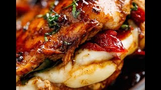 Caprese Stuffed Balsamic Chicken [upl. by Lilias]