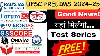 Free Test Series for UPSC prelims 2024  UPSC Prelims Test Series [upl. by Inanaup183]