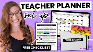 Set Up My Digital Teacher Planner With Me  Falling in Love With Teaching Again VLOG 5 [upl. by Ardnuhsor]