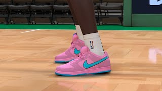 NBA 2K24 Next Gen Shoe Creator  Nike Dunk Low x Grateful Dead quotPink Bearquot [upl. by Theobald268]