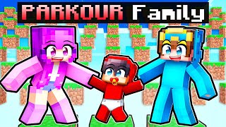 Joining a PARKOUR FAMILY in Minecraft [upl. by Leummas]