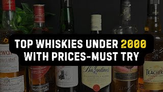 Best Affordable Whiskies You Need to Try in 2024 Under 2000 [upl. by Atteynod]