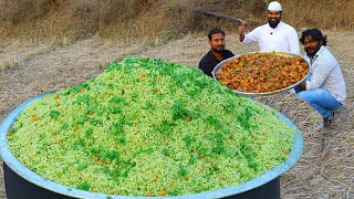 Green Coriander Rice With Chicken Fry  Yummy Coriander Rice Recipe  Nawabs Kitchen [upl. by Ginnie56]