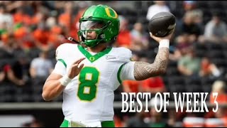 BEST OF COLLEGE FOOTBALL WEEK 3  202425 [upl. by Anehs]