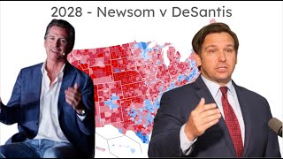 Newsom vs DeSantis 2028 Presidential Prediction [upl. by Bathsheb]