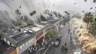 Massive destruction in the Philippines Typhoon Krathon blows away houses and cars wind 220 kmh [upl. by Bethena46]