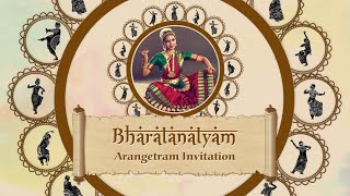 Arangetram Invitation Videos  Bhartanatyam Arangetram Invitations invitercom [upl. by Jodi]