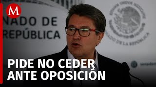 Monreal exhorta al INE y TEPJF a no ceder ante presiones de la oposición por ‘pluris’ [upl. by Vernier946]