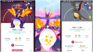 ✨✨ MY FIRST EVER GIGANTAMAX Charizard RAID in POKEMON GO ✨✨ ITS A SHINY ✨✨ [upl. by Murtha]