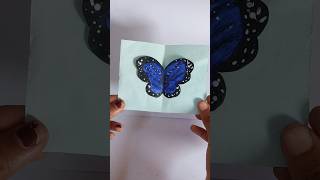 diy butterfly popup card diy shorts butterflypopupcard butterfly popupcard [upl. by Koerner]