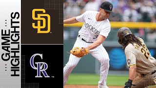 Padres vs Rockies Game Highlights 61123  MLB Highlights [upl. by Tuhn849]