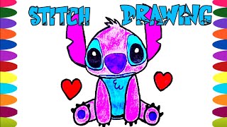 How to draw Stitch step by step [upl. by Ebbie]