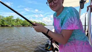 06272024 Megan Candie Bre on the Estero Angry Angler Fishing boat [upl. by Cibis819]