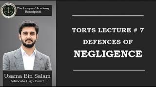 Defences in Negligence  Law of Torts [upl. by Anead]