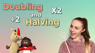 HALVING and DOUBLING explained Lots of examples Fun interactive lesson [upl. by Dorweiler]