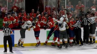 Sam Bennett Doesnt Like Hit From Pietrangelo On Matthew Tkachuk Causing Chaos [upl. by Tjon]