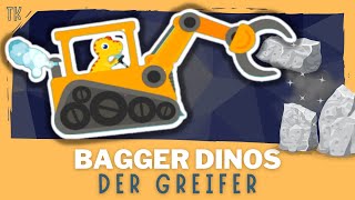 Bagger Dinos ⭐ Der Greifer  Kindervideos  Kinderfilme  telekids [upl. by Sille111]