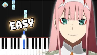 Darling in the Franxx ED 6  quotDarlingquot  EASY Piano Tutorial amp Sheet Music [upl. by Atillertse431]