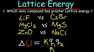 Lattice Energy of Ionic Compounds  Chemistry [upl. by Hansiain]