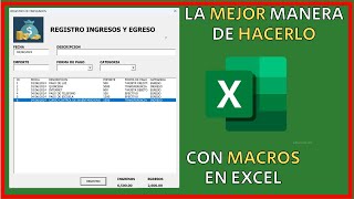 Como crear una Base de Datos de INGRESOS y EGRESOS en Excel [upl. by Sirad639]