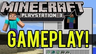 Minecraft Playstation 3 Gameplay [upl. by Nauqat]