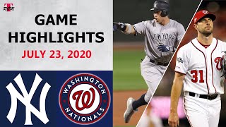 New York Yankees vs Washington Nationals Highlights  July 23 2020 Opening Night [upl. by Akirdnuhs]