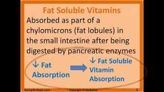 Fat Soluble Vitamins and Water Soluble Vitamins Steatorrhea Deficiency Toxicity List Lipid [upl. by Thalassa]