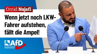 Wenn jetzt noch LKWFahrer aufstehen fällt die Ampel – Omid Najafi AfD [upl. by Sanez]