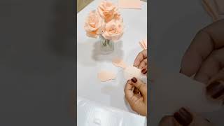 How to make rose flower using crepe paper shortsfeed youtubeshorts viralvideo [upl. by Llyrrad]