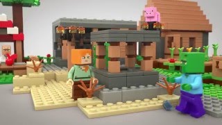 The Village  LEGO Minecraft  Product Animation 21128 [upl. by Leacim952]