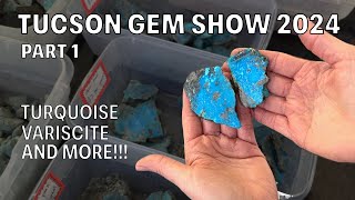 Tucson Gem Show 2024  Turquoise Variscite and more Part 1 [upl. by Shutz]