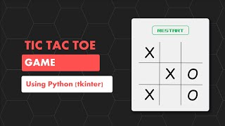 Tic Tac Toe In Python  with tkinter [upl. by Ayaladnot]