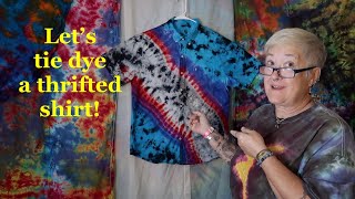 Lets Tie Dye a Thrifted Shirt Amoeba Pattern [upl. by Gosselin171]