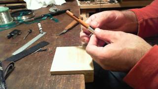 Installing a Grip on a Violin Bow Part 2 Leather Thumb Grip [upl. by Vaios453]