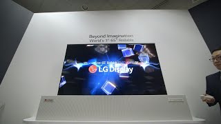 LG Display rollable OLED TV handson [upl. by Neelrihs308]