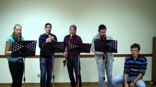 Sting  Englishman in New York cover Joropo  1quot clarinet quartet [upl. by Shulins576]