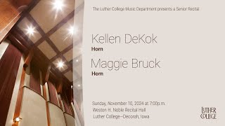 Senior Recital  Kellen DeKok  Horn Maggie Bruck  Horn [upl. by Julee]