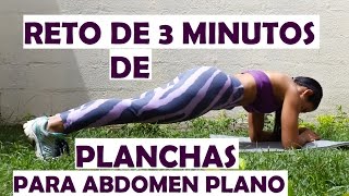 RETO DE PLANCHA ABDOMINAL  3 minutos  Rutina 381 PLANCHAS PARA ABDOMEN PLANO  Dey Palencia [upl. by Ahsoj]