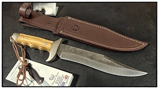 Miguel Nieto Knives XXL Bowie Cetreria  AN58 Stahl  Olivenholz [upl. by Avruch614]