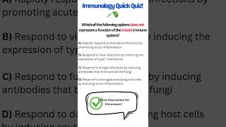 Immunology Quick Quiz 💉🦠 biology immunosciences science immunology immunity ImmunologyQuiz [upl. by Michel]