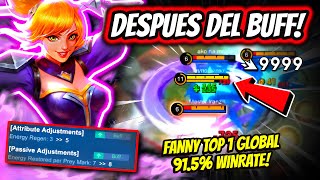 ¡FANNY DESPUES DEL BUFF ES UNA LOCURA FANNY TOP 1 GLOBAL 916 WINRATE  MLBB [upl. by Anyalram]