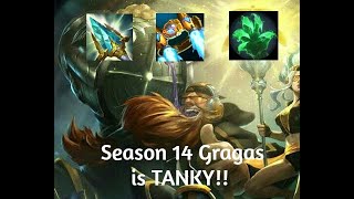 Gragas Montage  Grasp  NEW Rod Of Ages  FREE WINS in Season 14 [upl. by Ueihtam]