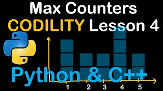 Max Counters in Python and C Codility solutions Lesson 4 [upl. by Alohs]