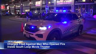 2 charged after shots fired inside South Loop movie theater Chicago police say [upl. by Romalda]