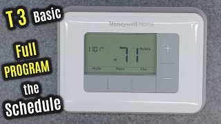 HONEYWELL Home T3  Program a HEAT amp Cool SCHEDULE  Programmable Digital Thermostat [upl. by Marnia]