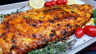 Tastiest Oven Baked Salmon  How to make Oven Baked Salmon Crispy [upl. by Nicolau]