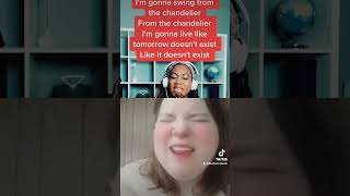 tiktok duet with Ellen Once Again We cover Chandelier by SIA coversong singer [upl. by Adnawak]