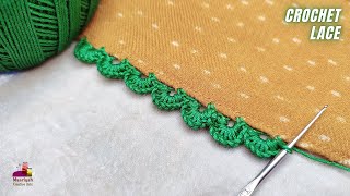 Very Quick Attractive Crochet Lace  कुरैशिया Crosia Pattern Project  Qureshia Dupatta Design 897 [upl. by Bubalo]