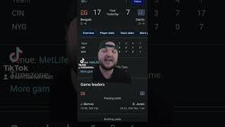 The bengals demolish the Giants in Primetime nfl giants bengals [upl. by Aryhs]