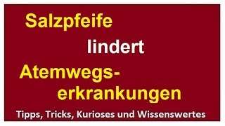 Salzpfeife beruhigt Atemwegserkrankungen Asthma COPD Pollenallergie reinigt Salztherapie Saltpipe [upl. by Trey]